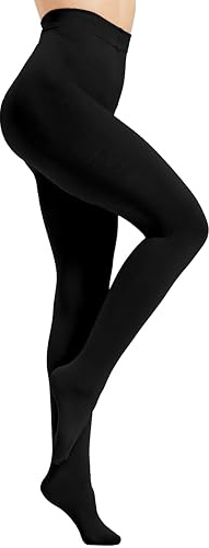 Nebalia Collant Termiche Donna Inverno - Foderata con Pile Spesso, Calze Collants Terniche Riscaldanti, Opache, Elastiche e Comode neri S-M