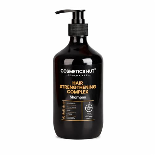 Cosmetics Hut Hair Growth Shampoo - Natural DHT Blocker with Biotin, Caffeine & Pumpkin Seed Oil - Strengthening Shampoo for Thinning Hair, Men & Women, Sulphate-Free, Minoxidil-Free, 500ml