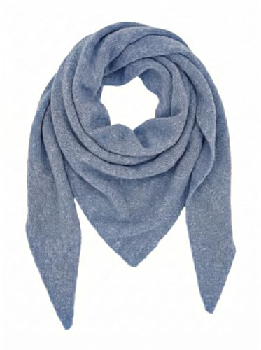 styleBREAKER Sciarpa triangolare donna in maglia,Blu
