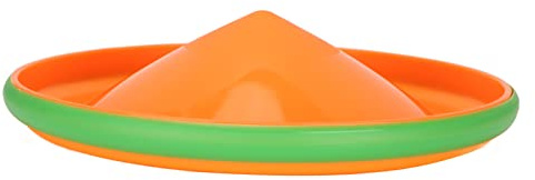 Naroote Juguete Ligero Interactivo con Disco Volador para Perros Pequeños y Medianos, Material de PC Seguro para Diversión en Interiores y Exteriores (Orange)