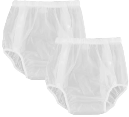 Unisex inkontinensbyxor, vattentät TPU blöjöverdrag | Läckagesäkra plastunderkläder byxor for vuxna, inkontinens seniorer efter operation(Frosted,Large)