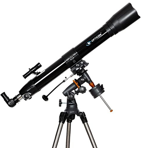 OPTICON - Teleskop Constellation I Vergrößerung 675x I Durchmesser 80 mm I Brennweite 900 mm I Barlowlinse 3X I für Anfänger und Fortgeschrittene I Umfangreichem Zubehör