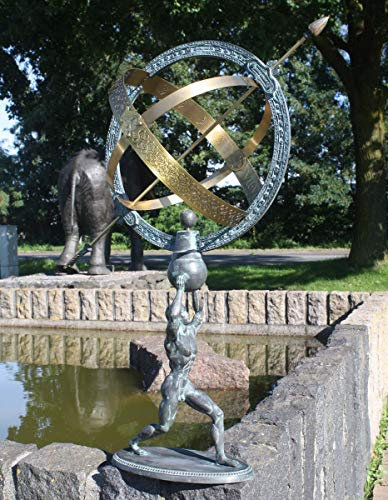 H. Packmor GmbH Bronzefigur Sonnenuhr von einem Mann getragen
