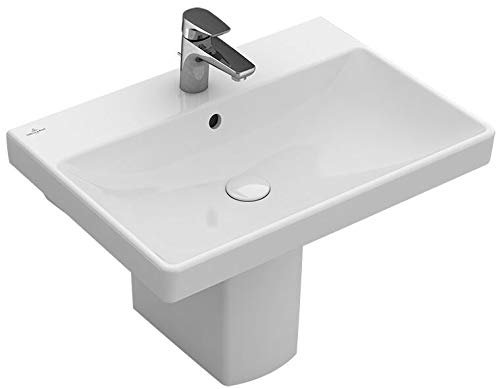 Villeroy & Boch 415860R1 Avento 415860 Waschbecken, 600 x 470 mm, 1 Wasserhahnloch, mit Überlauf, Farbe Badkeramik > Waschtische & Handwaschbecken, Weiße Keramik