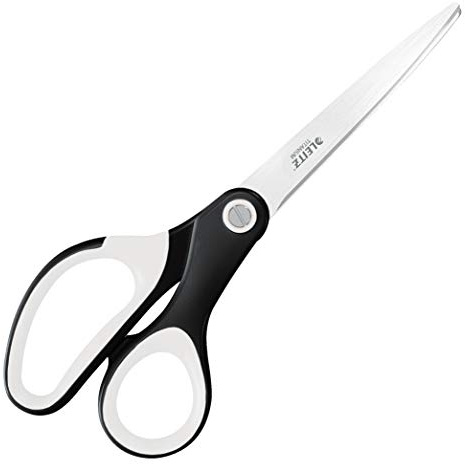 LEITZ WOW Titan Qualitätsschere, Für Rechts- oder Linkshänder (beidhändig), Haushaltsschere mit ergonomischem Griff, Für zu Hause oder Schule, Schwarz, 53192095