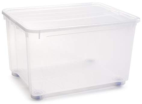 PLASTIC FORTE, Caja de almacenamiento, Multicolor, 150 litros, con ruedas
