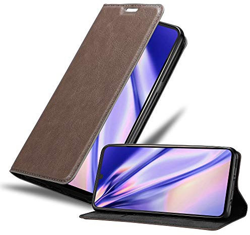 cadorabo Book Case works with LG V60 thinq in COFFEE BROWN - with Magnetic Closure, Stand Function and Card Slot - Wallet Etui Cover Pouch PU Leather Flip