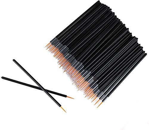 SOLUSTRE 50 Stück Einweg Eyeliner Pinsel Applikator Eyeliner Zauberstab Kosmetische Augenstäbe Eyeliner Make-Up Zubehör (Schwarz)