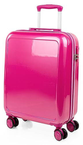 ITACA - Maletas De Viaje Cabina 55x40x20 Equipaje De Mano Avion Trolley Cabina Duradero Ligero Ruedas Silenciosas. Candado de Combinación, Fucsia