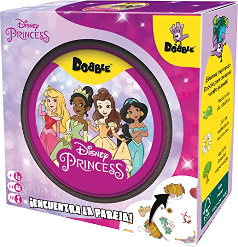 Asmodee Dobble Disney Princess, Juego de Cartas de Observación y Velocidad