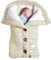 Babyschlafsack Baby Wattierter Gestrickter Universeller Fußsack für Kinderwagen Warmer Schlafsack Kinderwagen Schlafsack aus Wolle Winterkinderwagendecke Dick und Atmungsaktiv (Beige)