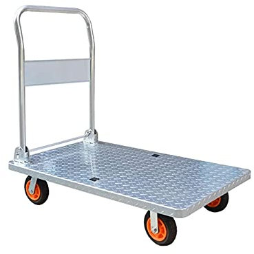 Handkarren, Gepäckwagen, Plattformwagen, Faltbarer Wagen, Karren mit beweglichen Rädern, Ständer, Plattformwagen, Tragfähigkeit 1500 lbs (Farbe: 100 x 57 cm)