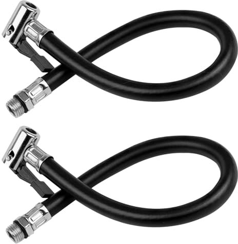 GIONAR 2 Stück Universeller Reifenfüller Schlauchadapter Set, Reifenfüller Ersatzschlauch, Ersatzschläuche für Luftpumpen, Kompressoren und Ventilverlängerungen, für Auto, Motorrad, Fahrrad(37.5cm)