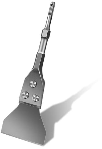 TIHOOK Cincel para azulejos SDS Plus/SDS, cincel hexagonal de 300 mm x 100 mm, cincel plano para martillo giratorio, para quitar azulejos y adhesivo de azulejos