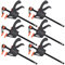6Pcs Quick Grip Clamps,4 Inch Adjustable Ratchet Bar Clamps,Woodworking F Clamps, One Hand Quick-Release Bar Clamp Tools for DIY Handmade Craft, Woodworking