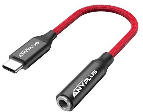 ANYPLUS USB C to 3.5mm Audio Adapter,1PCS-Type C to 3.5mm Female Headphone Jack Aux Audio Dongle Cord Compatible with iPhone 15/16/16 Pro Max/16 Pro/16 Plus,iPad Pro, Galaxy S24/S23/S22/S21,MacBook
