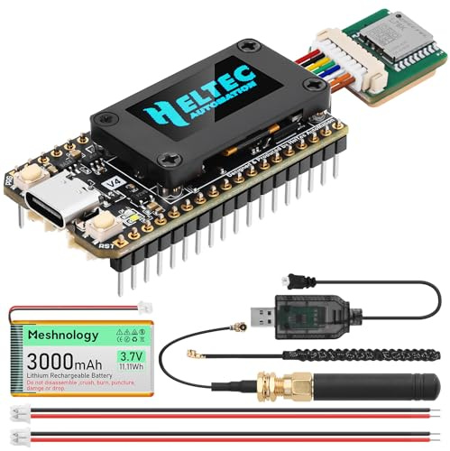 Scheda di sviluppo ESP32 LoRa V4 + modulo GNSS L76 + batteria da 3000 mAh, aggiornato ESP32-S3 SX1262 LoRa WiFi Bluetooth 2MB PSRAM 16MB Flash 915MHz Antenne OLED Supporta GPS e solare per Arduino