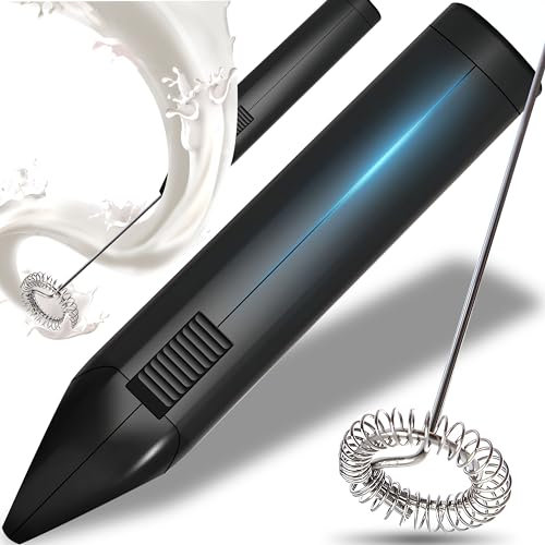 Retoo 11500 Mini montalatte elettrico per caffè latte e cappuccino, funziona a batteria, cioccolata calda