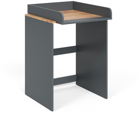 Vicco Waschmaschinenschrank Viktor, Anthrazit/Goldkraft Eiche, 68 x 88.2 cm 2 Teile mit Wickelauflage, zur Aufbewahrung von Waschmitteln und als Ablagefläche