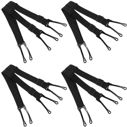 Hemobllo Tirantes Elásticos Ajustables para Pantalón de Hockey Talla L, Cinturón Antideslizante y Ligueros para Protección en Partidos y Entrenamiento de Hockey sobre Hielo, Equipo