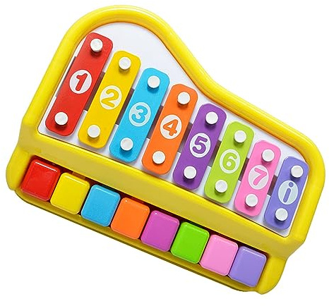 Rcniso Keyboard Xylofon Piano Bärbar Baby Piano Xylofon Leksak för 1-3 år Gammal för Resor
