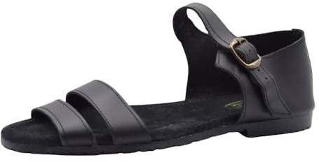 PASARELA - Sandalias Nazareno/Frailera Piel Acolchada Unisex en Color Negro Cuero Hombre Color: Negro Talla: 42