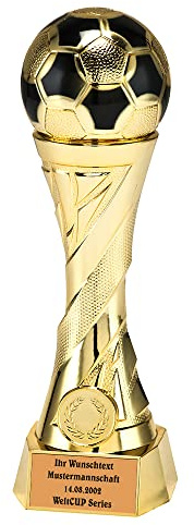 Larius Pokal hederspris fotboll i guld och silver med önskad gravyr