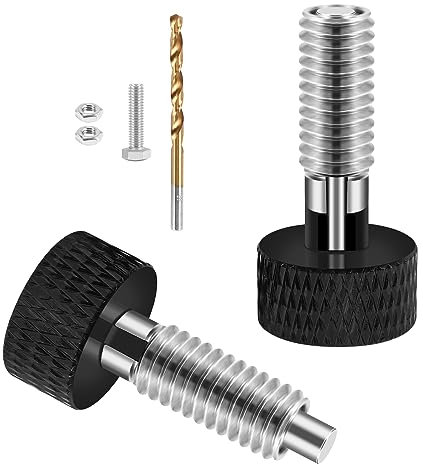 Jsrnqert Poussoir à ressort rétractable à la main avec poignée moletée, goupilles de serrage rapide en acier inoxydable pour boîte à outils roulante