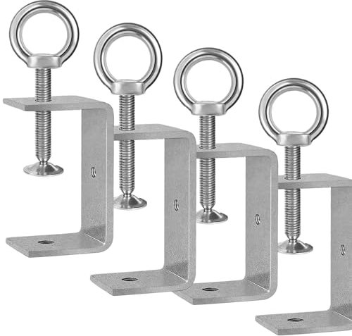 GothicBride 4 Pieces C Clamp 85 mm Stainless Steel C Clamps Heavy Duty Woodworking Metal Clamps for Welding Carpenter Household Mount, Clamping Range 29-73mm