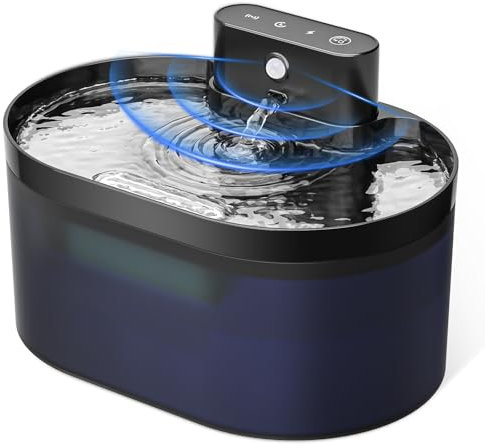 Fuente para Gatos Diealles Shine 2.2L Bebedor de Agua con Sensor de Movimiento, 4200mAh Sin Cable