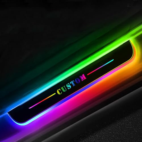 LED Car Door Sill Welcome Lights - Custom Magnetic Threshold With Logo or Text for All Models, Personalized Courtesy Lighting