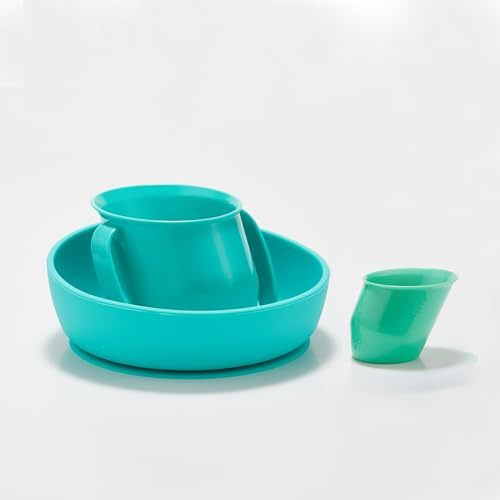 Doidy Juego de taza y cuenco y mini taza (turquesa)