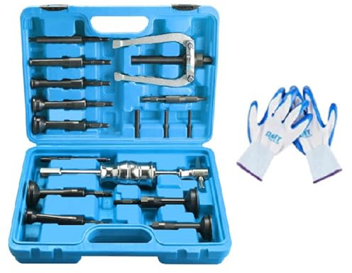 FreeTec 17pz Estrattore Cuscinetti Interni, 8-58mm Kit Estrattore Cuscinetti Ciechi con Martello, Estrattori di Rimozione Smontaggio Cuscinetto Piccoli Conici per Ruota Cambio Auto Moto, Blu