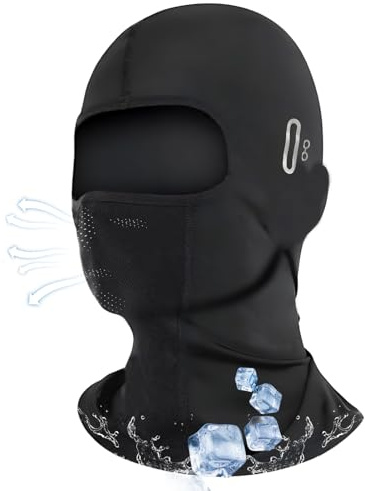 leruiyezs Sotocasco Moto Verano Transpirable Pasamontañas Verano Elástico Protección Solar UV Máscara Facial Ligera Para Moto Bicicleta Running Ciclismo Casco Deportivo Pasamontañas Hombre Mujer(Malla