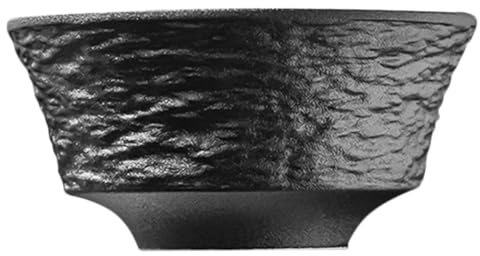 DIYEAH Ciotola da Barba in Ceramica Nera 4,5” Resistente e Stabile, Ciotola per Rasatura Sapone Multiuso, Contenitore Piccolo Portatile per Cura della Pelle e Uso da Barbiere