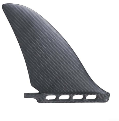 Full on Fiber Surfboard Fin per American Box System, Ultra-leggero Racing Paddle Board Timone con vite, Nero Ad Alta Resistenza Flusso Direzione Coda ory 19.2x23.2cm