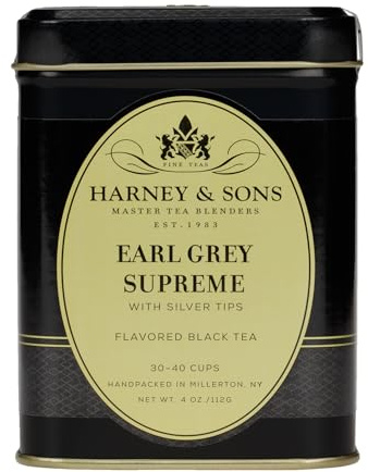 Harney & Sons Earl Grey Supreme Tea, Loose Tea in 4 Ounce Tin