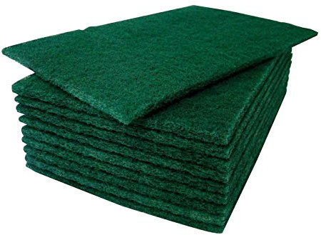 FRESH 365 Heavy Duty Sponge Scourer Pads - Pack of 10, Green