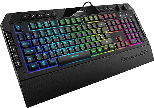 Sharkoon TASTIERA GAMING MECCANICA SKILLER SGK5 6 ZONE RGB, 5 TASTI MULTIMEDIALI, 3 PROFILI TASTO, USB, LAYOUT ITA