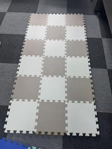 INTOMENG Puzzlematte für Baby & Kinder - Eva Schaumstoff Bodenschutzmatte, Abwaschbar, Weich und Umweltfreundlich - Spielteppich für Kinderzimmer, Outdoor, Krabbelmatte, 30x30 cm