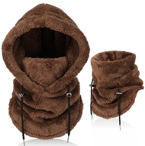 AYPOW Cagoule d'hiver en Polaire Chaud Homme Femme, Masque de Ski Bonnet Multifonction Coupe-Vent Thermique, Chapeau en Polaire avec Cache-Cou, pour Sports de Plein Air Cyclisme Randonnée Course