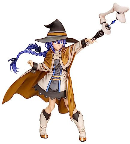 Qiancc Roxy Migurdia Figur, Anime Mushoku Tensei: Jobless Reincarnation Actionfigur, Cartoon Modell Statue, Desktop Decoration,25cm,Hut Removable