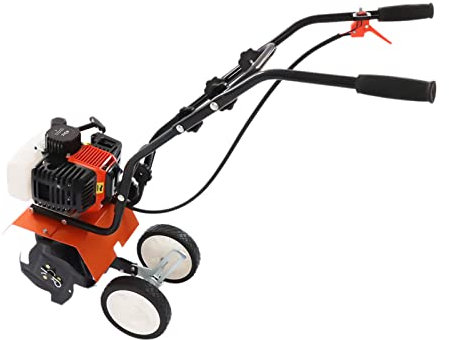 VonVVer Motoculteur à essence avec largeur de travail de 25 cm – Motobineuse à essence 2 temps 1,7 CV Motoculteur 43 CC Motoculteur 7000 tr/min 8500 tr/min