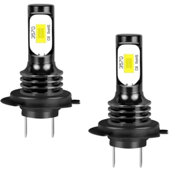 SHENKENUO H7 LED Headlight Bulbs, 6000K Super White, 20000LM 55W H7 Headlights Bulb, High/Low Beam Auto Bulbs, IP67, Pack of 2