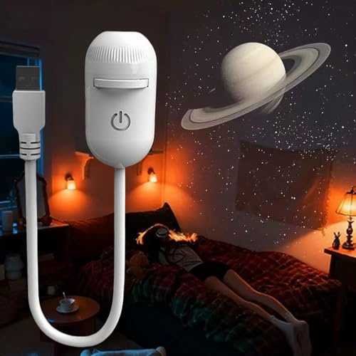 HYPYXUS Projecteur Galaxie, Projecteur Ciel Étoilé et Veilleuse 2-en-1, Lampe Galaxie Spatiale LED Orientable à 360°, Éclairage d'ambiance Voie Lactée USB pour Décoration de Plafond de Chambre (6Pcs)