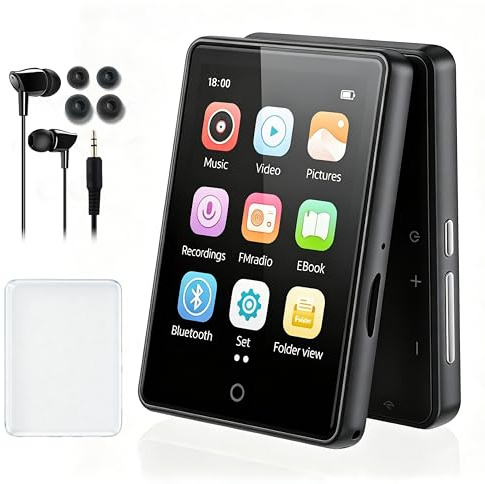32 GB Reproductor MP3 con Bluetooth 5.3 con Altavoz,Pantalla táctil 2,8