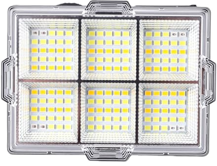 Tosuny Luz de Inundación Solar Portátil 2000LM |Luz de Trabajo Recargable con Soporte Plegable para Uso de Emergencia Al Aire
