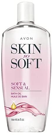 AVON Skin So Soft Bonus-Size Soft & Sensual Bath Oil for Women – 25 fl oz, Scented Moisturizer for Dry Skin – Deeply Hydrating Body Oil for Bath & Shower – Softens & Smooths Skin
