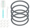 Blender Replacement Parts Grey Rubber Gaskets O Ring for NutriBullet 600w 900w including Shock Pad and Gear (14 Pieces)