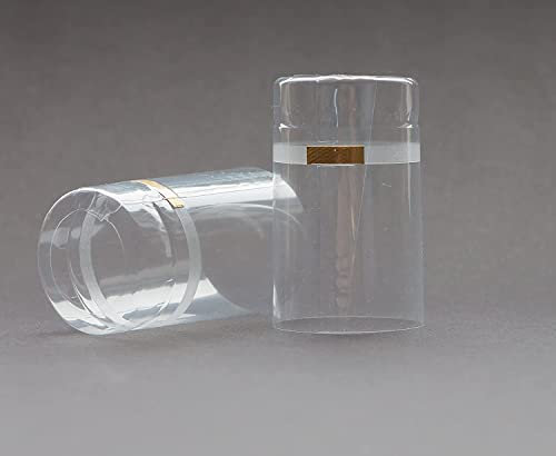 AE-GLAS : Capsules rétractables Transparentes avec Bande détachable (⌀ = 32,5 mm/Longueur = 55 mm) pour Bouchons de Bouteille (25 pièces)